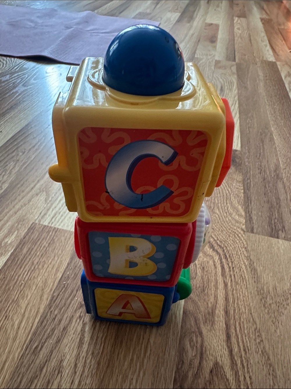Stacking ABC Blocks Toy in Yellow, Red, Blue